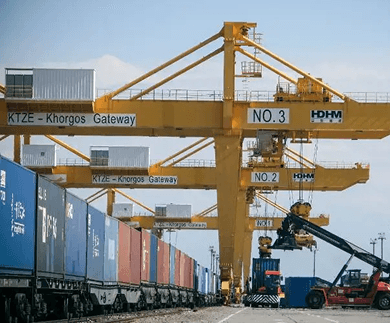 Сухой порт KTZE - Khorgos Gateway, Казахстан.
